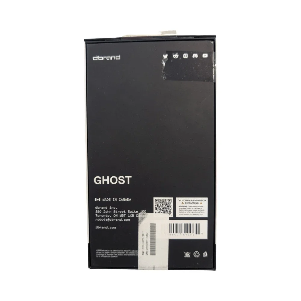 Gg2-O dbrand Ghost Zero-Yellowing Case for Apple iPhone 17 Pro‎ - Clear